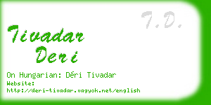 tivadar deri business card